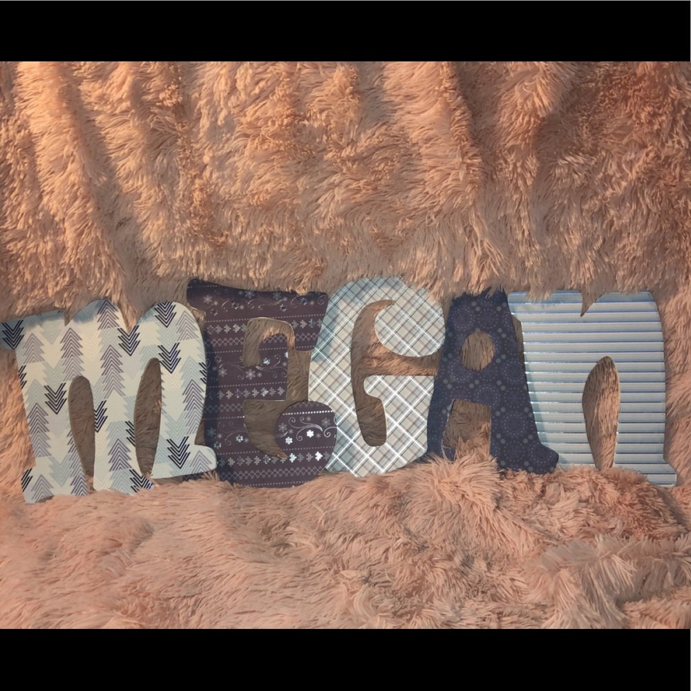 Megan decor letters